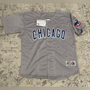 Majestic Authentic Chicago Cubs Baseball Road Gray Jersey with Patch Men’s Sz: L